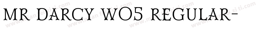 mr darcy wO5 regular字体转换